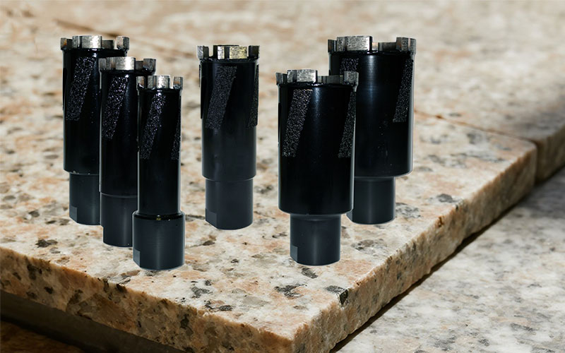 Laser welded dry granite diamond core drill bits