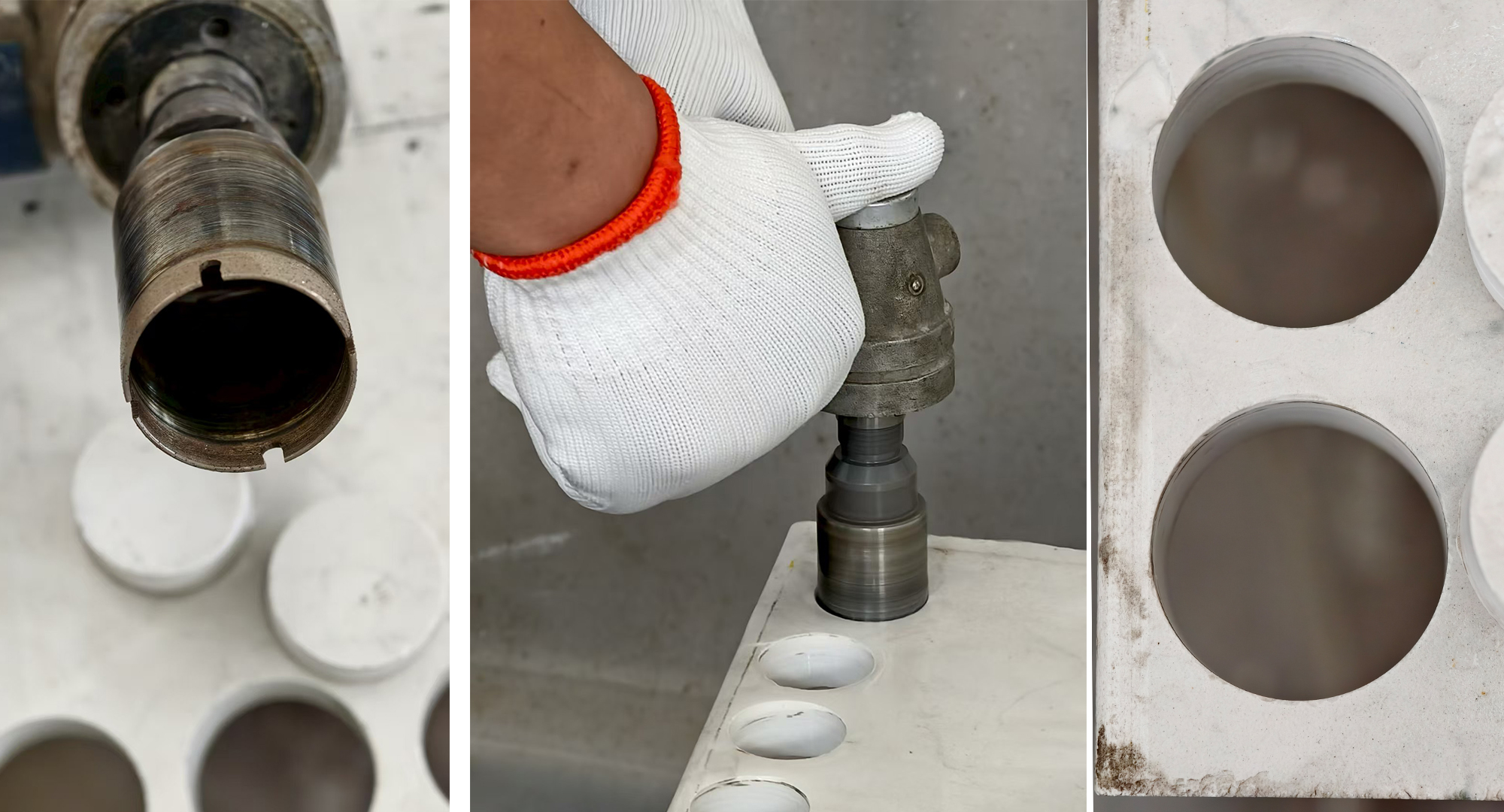 Dekton hole saw bits with crown segment