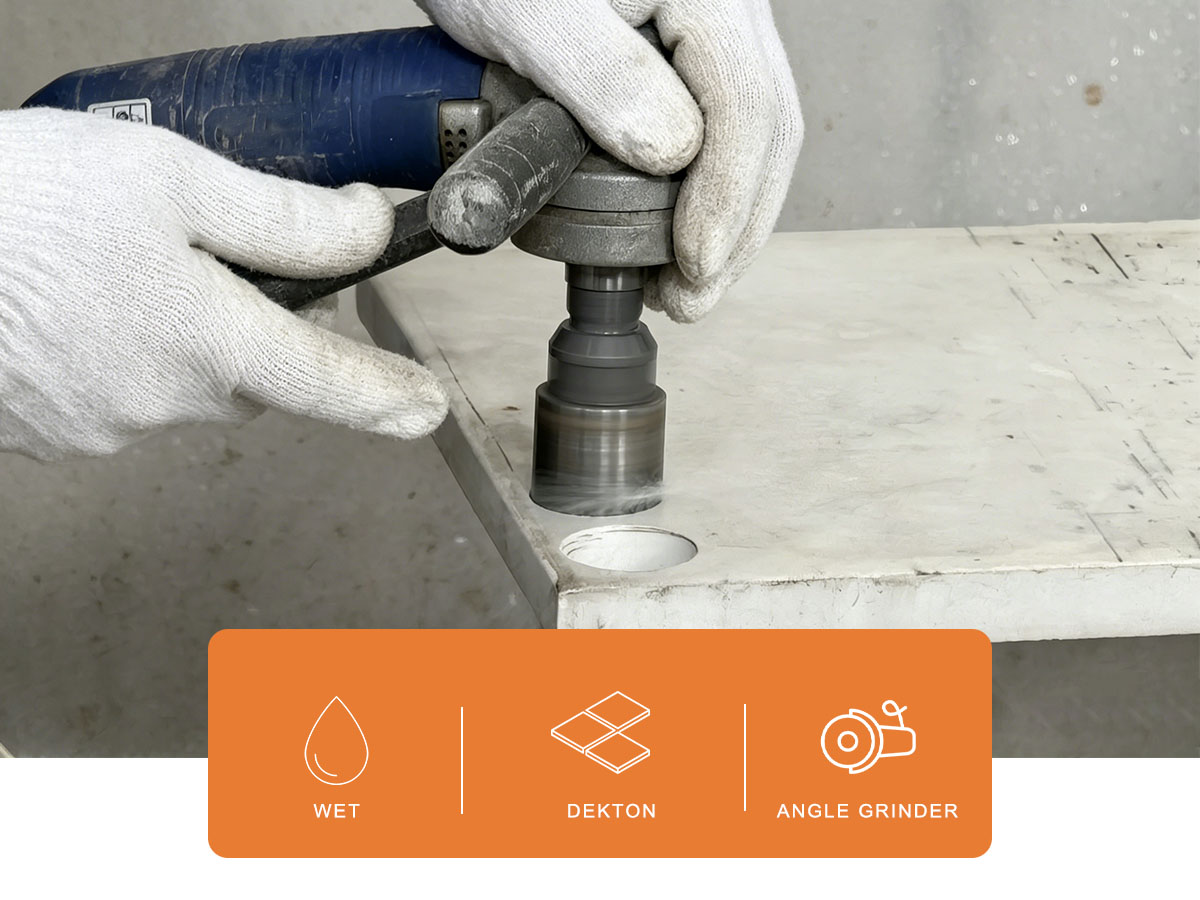 Dekton hole saw bits with crown segment