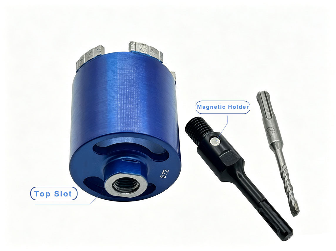 72mm Dry Socket core bits with magnetic holder