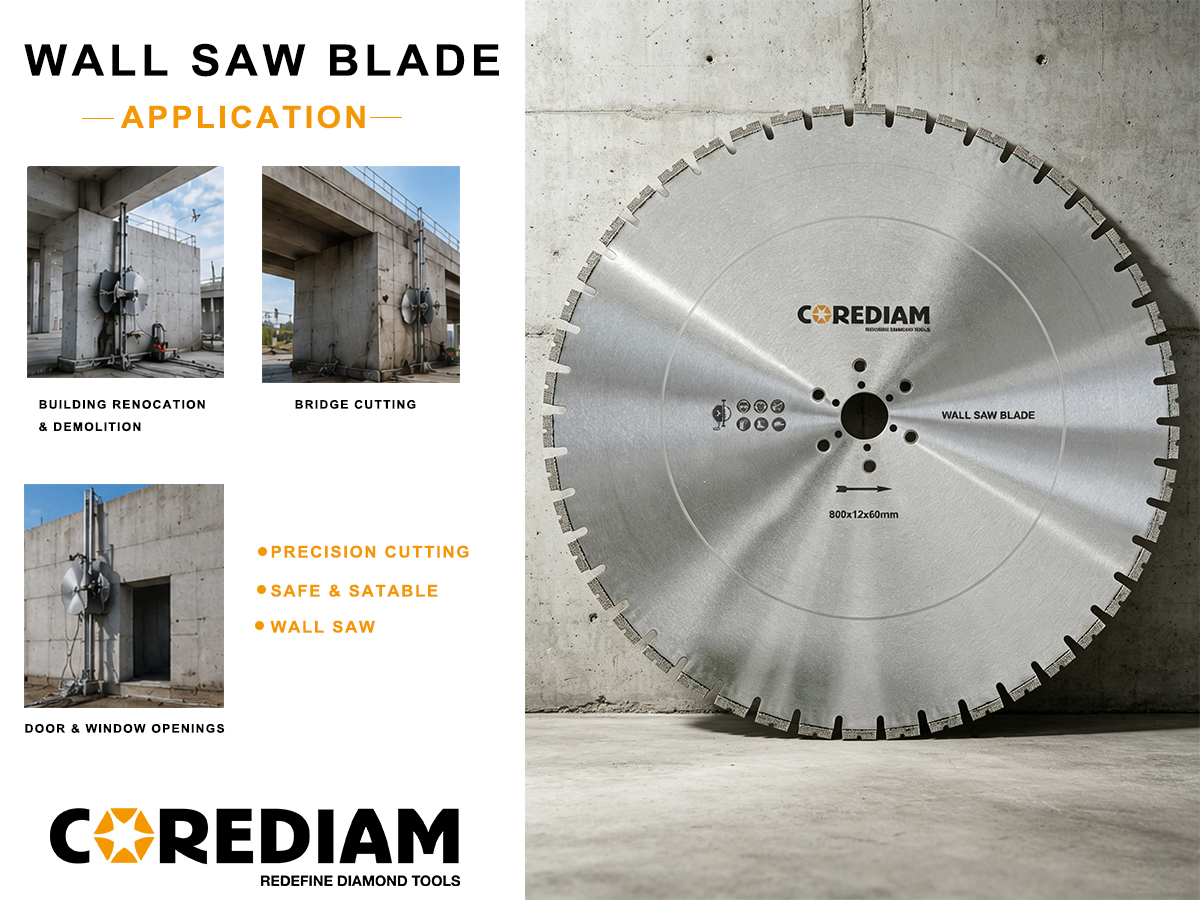 800mm Array pattern wall saw blade for reinforced concrete