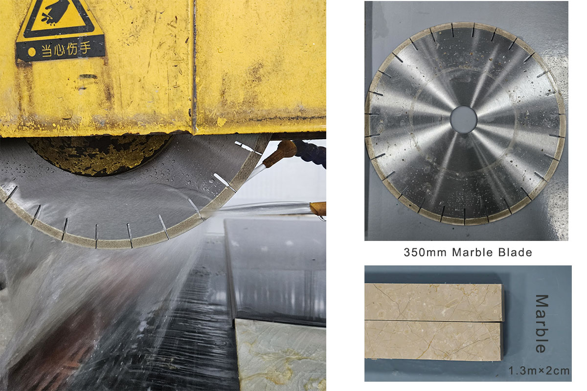 350mm Marble Diamond Cutting Blade With Silent Slot