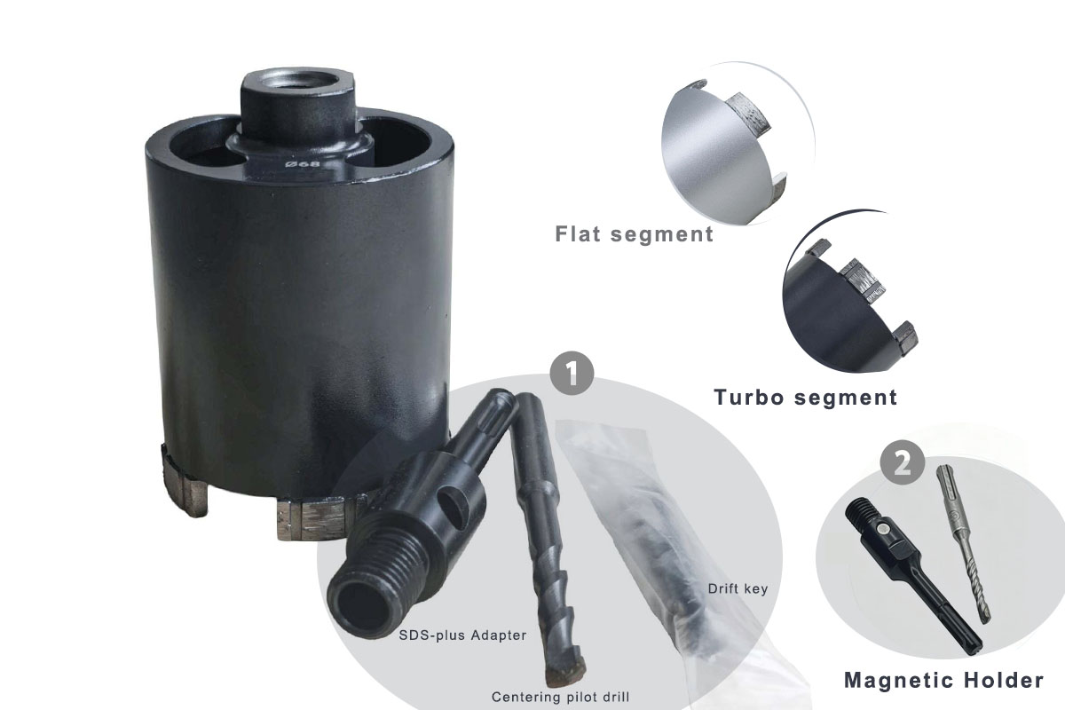 68mm socket diamond core drill bits with dust removal