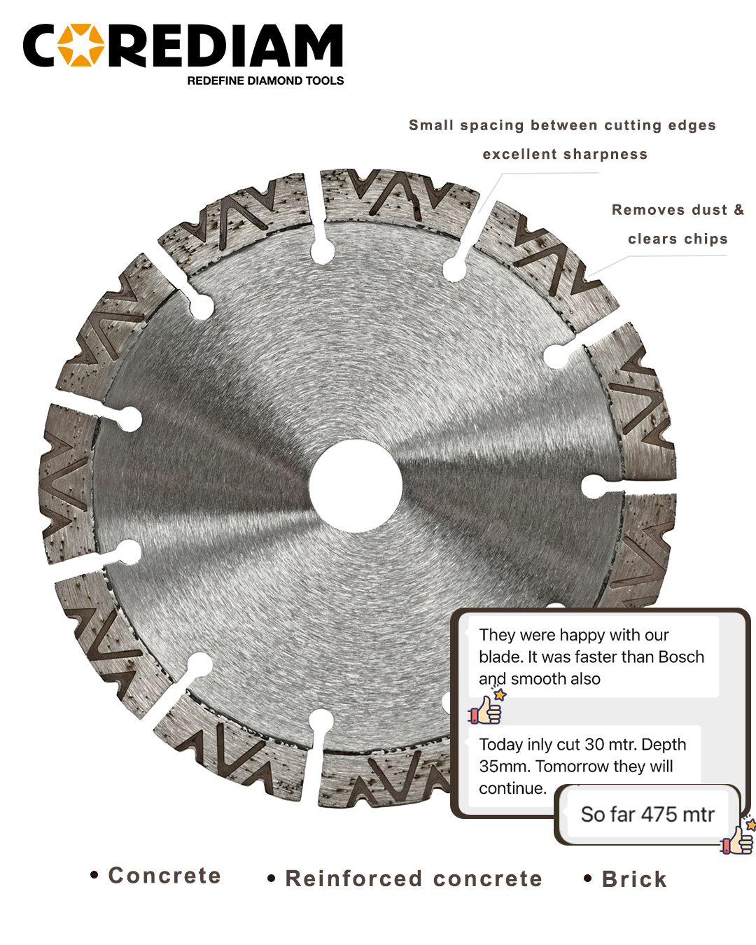 Corediam 150mm Diamond Blade | Customer Feedback