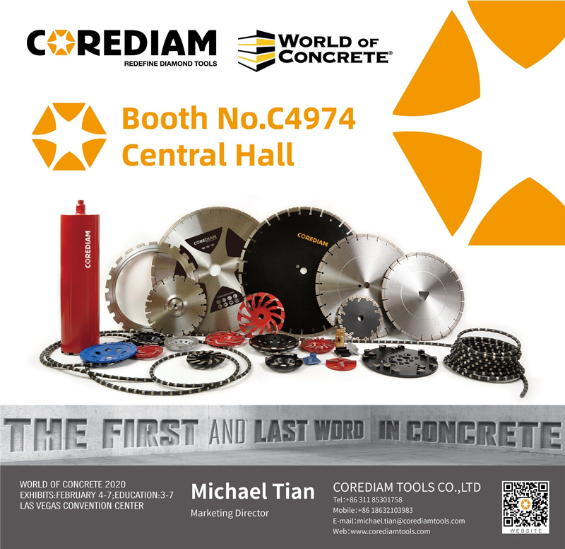 Corediam Tools Co., Ltd presentado en World Concrete 2020