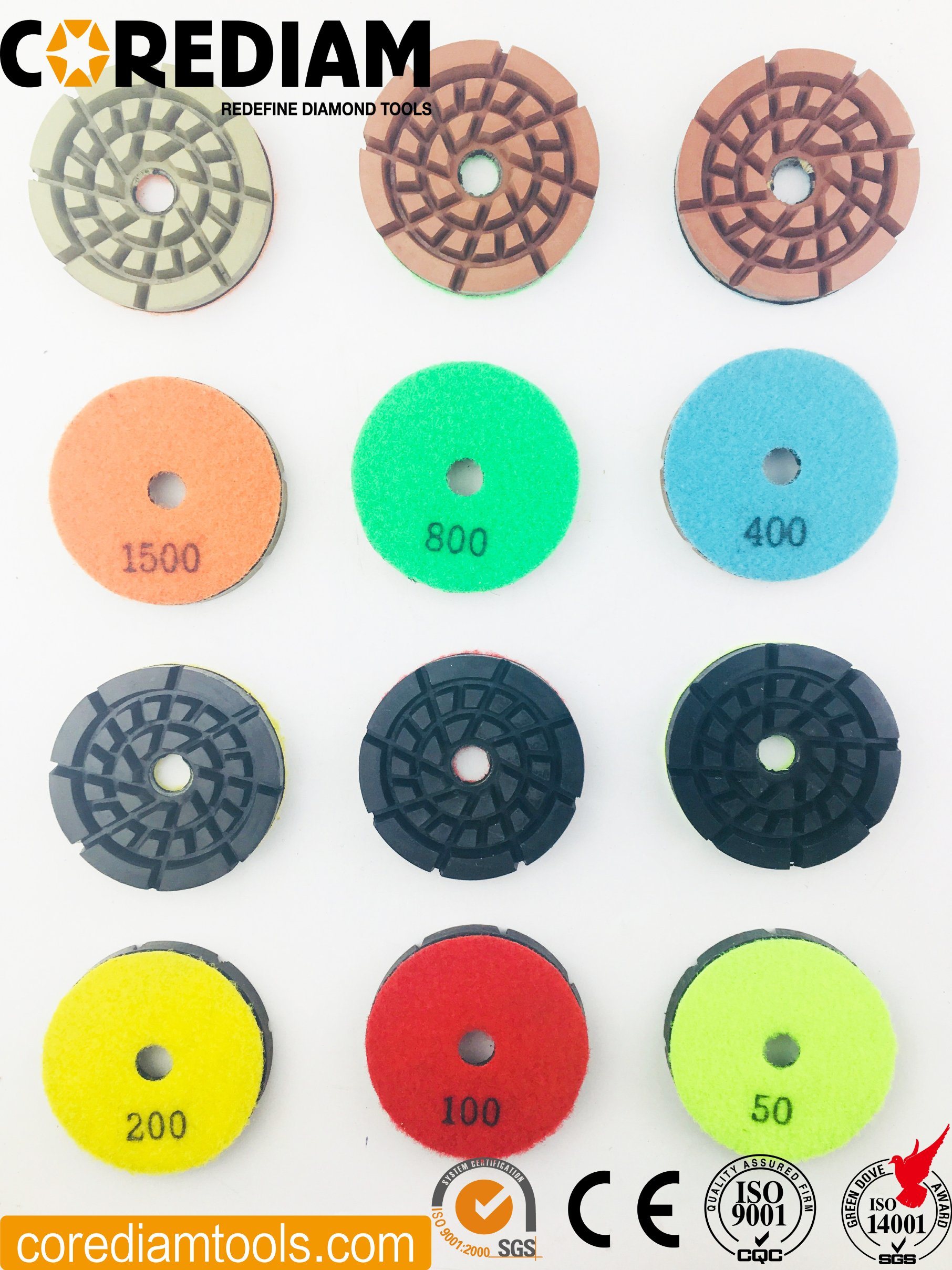 Star Type Floor Polishing Pads For Wet Polishing