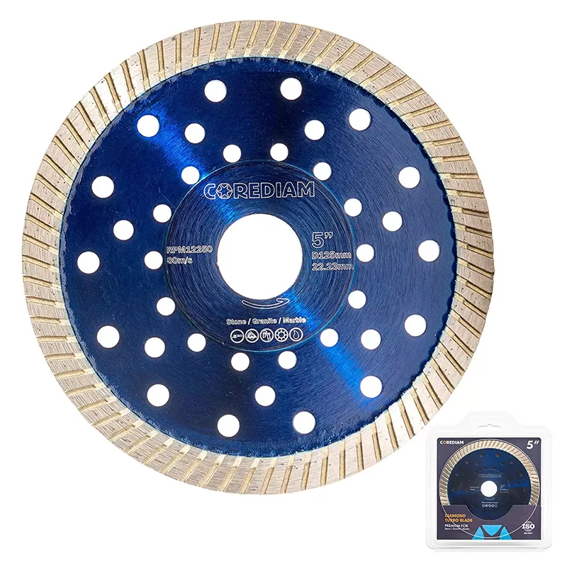 5 Inch Diamond Turbo Blade for Cutting Granite, Marble and Other Stones