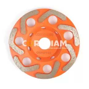 Diamond grinding cup wheel for concrete dry and wet grinding