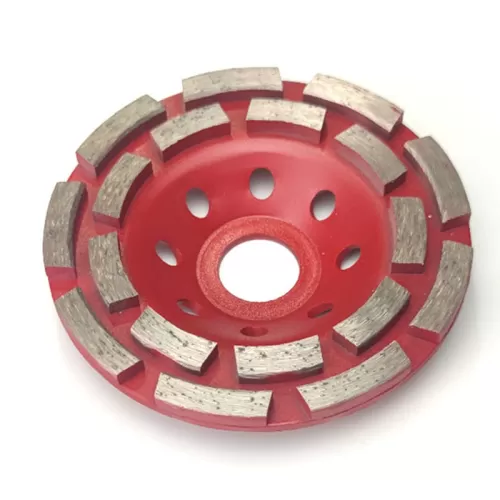 Sintered double row diamond concrete grinding wheel