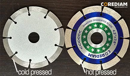 The difference between hot pressing and cold pressing saw blades