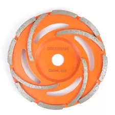 Cyclone diamond grinding cup wheel for concrete surface preparation