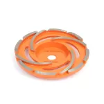 Cyclone diamond grinding cup wheel for concrete surface preparation