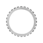 Ring saw blade with turbo segment