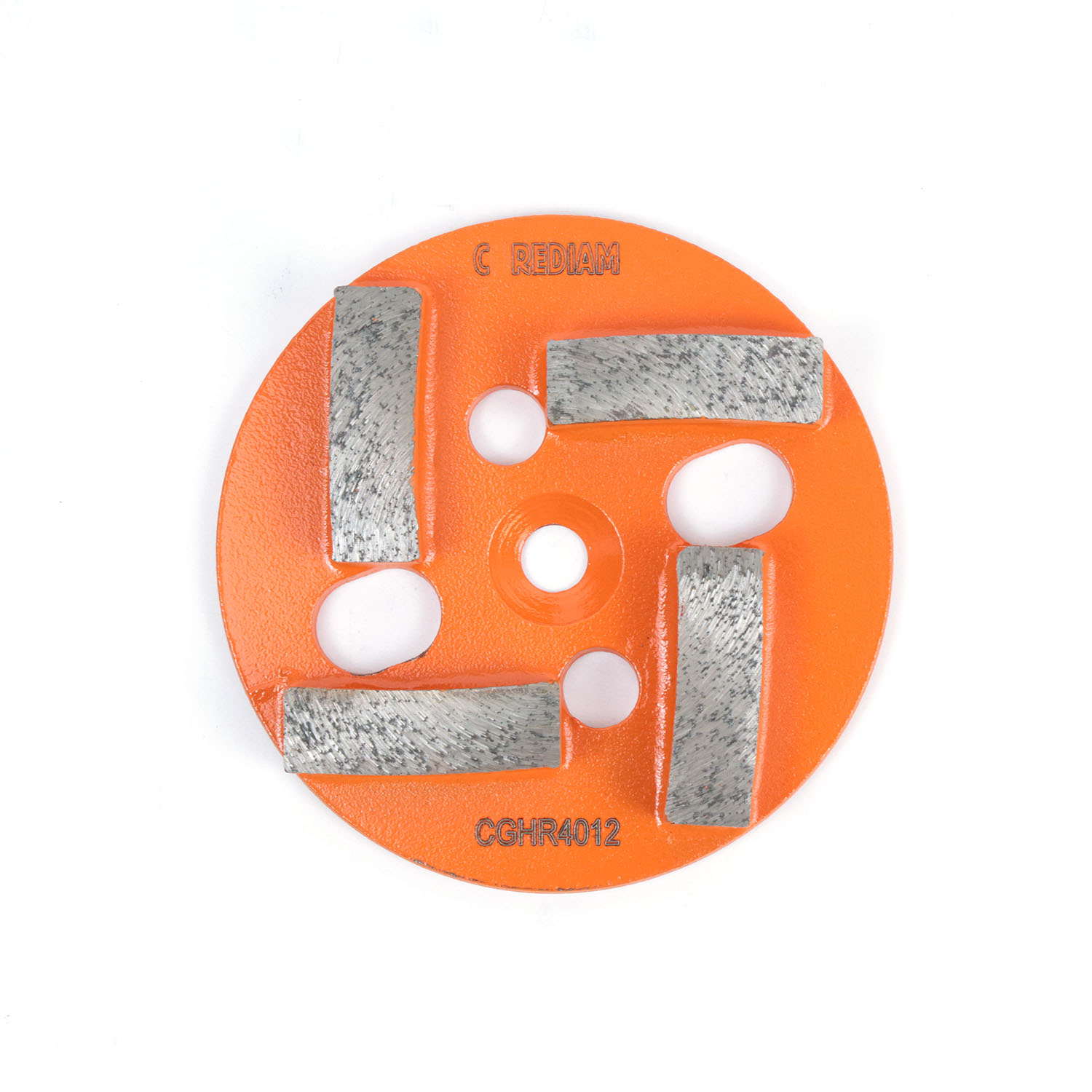 Placa de molienda redonda con segmento plano