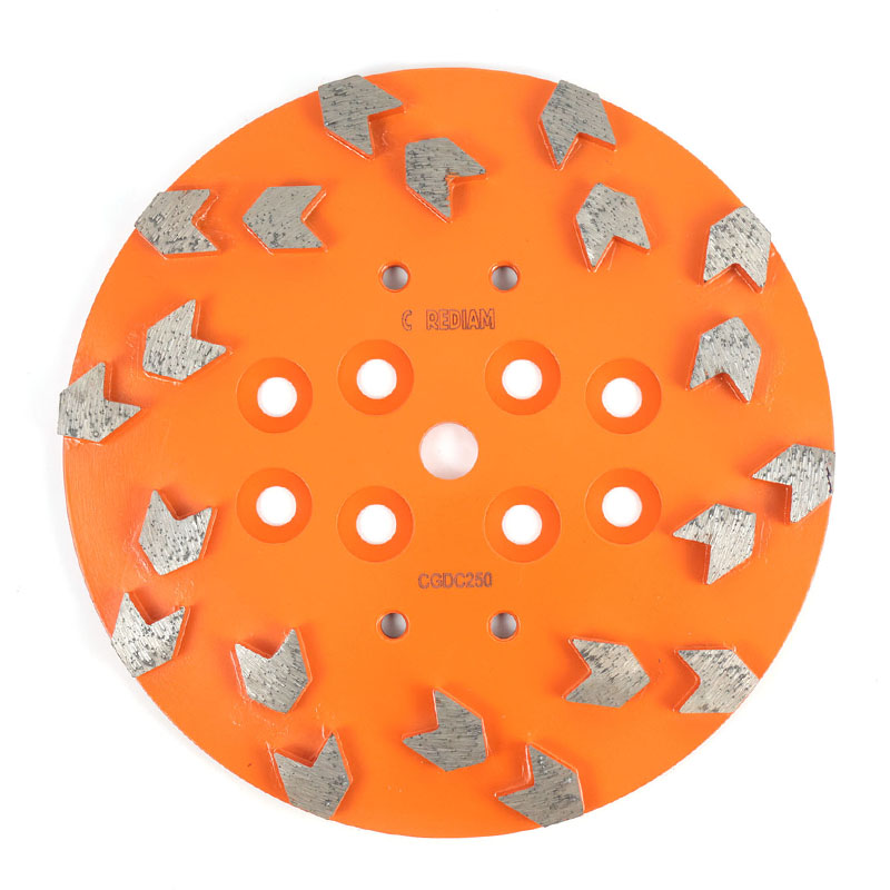 Segmento de flecha de 254 mm de disco de molienda de diamantes para molienda de concreto