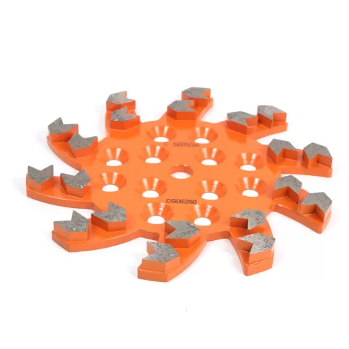 Star Type 250mm Silver Brazed Grinding Disc | Light Steel Core | Floor Grinding