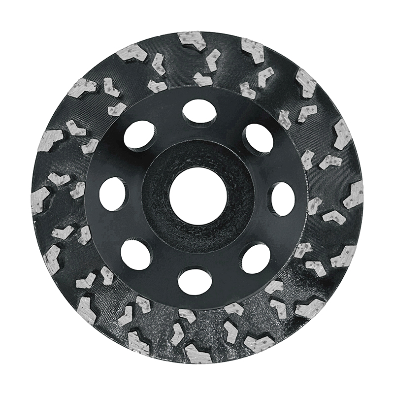 Concrete diamond grinding cup wheel with fast grinding