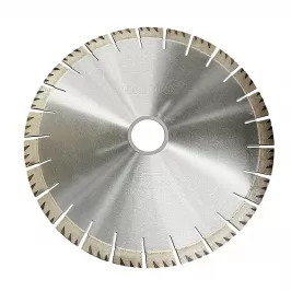 Array segment granite diamond blade with silent steel core
