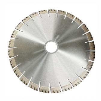 Array segment granite diamond blade with silent steel core