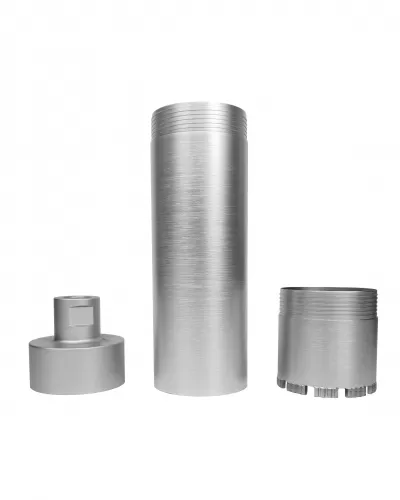 Three-piece diamond core bits