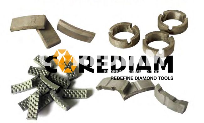 Brazing turbo diamond core bits segment