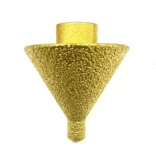 Bits de núcleo de cono soldado de vacío, para perforación de piedra y chaflán