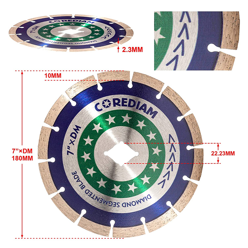 7 inch Segmented Diamond Saw Blade for Angle Grinder