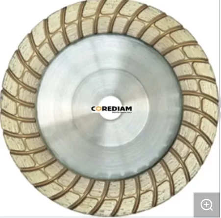 D125 Rueda de copa de diamante de la base de aluminio para molienda de granito/piedra